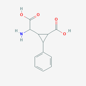 molecular formula C12H13NO4 B1257066 2-(2-Carboxy-3-phenylcyclopropyl)glycine 