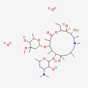 11-[4-(Dimethylamino)-3-hydroxy-6-methyloxan-2-yl]oxy-2-ethyl-3,4,10-trihydroxy-13-(5-hydroxy-4-methoxy-4,6-dimethyloxan-2-yl)oxy-3,5,6,8,10,12,14-heptamethyl-1-oxa-6-azacyclopentadecan-15-one;dihydrate