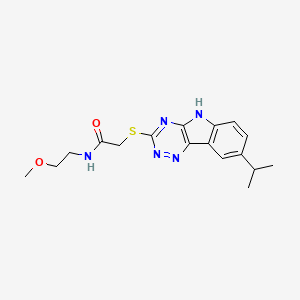 Acetamide,N-(2-methoxyethyl)-2-[[8-(isopropyl)-2H-1,2,4-triazino[5,6-B]indol-3-YL]thio]-