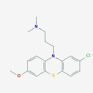 molecular formula C18H21ClN2OS B1257076 3-(2-chloro-7-methoxy-10-phenothiazinyl)-N,N-dimethyl-1-propanamine 