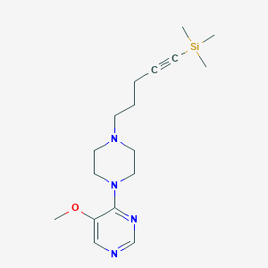 5-Methoxy-4-{4-[5-(trimethylsilyl)pent-4-YN-1-YL]piperazin-1-YL}pyrimidine