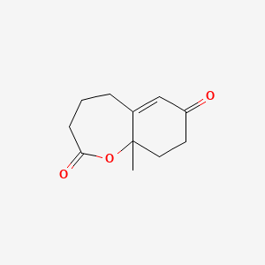 1-Benzoxepin-2,7(3H,8H)-dione, 4,5,9,9a-tetrahydro-9a-methyl-