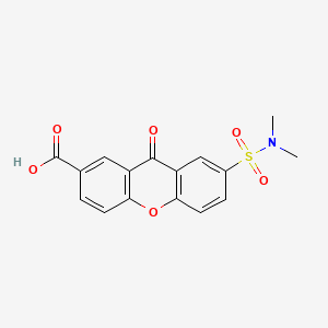 molecular formula C16H13NO6S B1257100 7-Dimethylsulfamoylxanthone-2-carboxylic acid CAS No. 74733-76-9