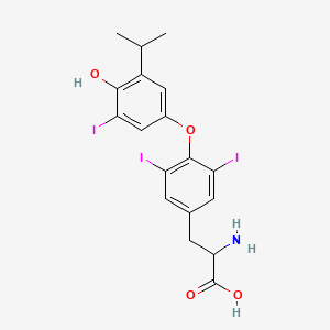2-Amino-3-[4-(4-hydroxy-3-iodo-5-propan-2-ylphenoxy)-3,5-diiodophenyl]propanoic acid