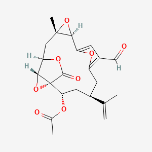 [(1R,2S,4S,10R,12S,14R,15R)-7-formyl-12-methyl-17-oxo-4-prop-1-en-2-yl-11,16,18,19-tetraoxapentacyclo[12.2.2.16,9.01,15.010,12]nonadeca-6,8-dien-2-yl] acetate