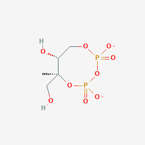 molecular formula C5H10O9P2-2 B1257107 2-C-methyl-D-erythritol 2,4-cyclic diphosphate(2-) 