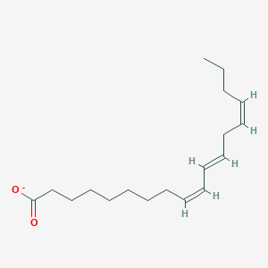 molecular formula C18H29O2- B1257114 (9Z,11E,14Z)-octadeca-9,11,14-trienoate 