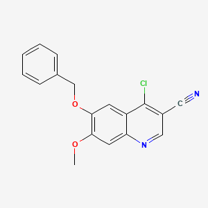 4-Chloro-7-methoxy-6-(phenylmethoxy)-3-quinolinecarbonitrile