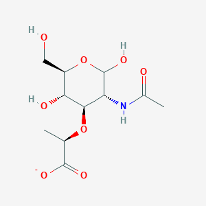 molecular formula C11H18NO8- B1257120 2-acetamido-3-O-[(1R)-1-carboxylatoethyl]-2-deoxy-D-glucopyranose 