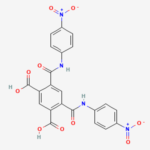 molecular formula C22H14N4O10 B12571212 4,6-Bis[(4-nitrophenyl)carbamoyl]benzene-1,3-dicarboxylic acid CAS No. 185252-57-7