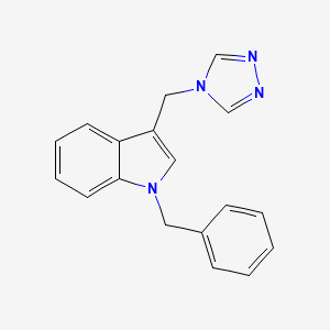 1H-Indole, 1-(phenylmethyl)-3-(4H-1,2,4-triazol-4-ylmethyl)-