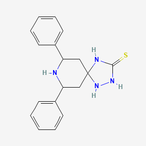 1,2,4,8-Tetraazaspiro[4.5]decane-3-thione, 7,9-diphenyl-