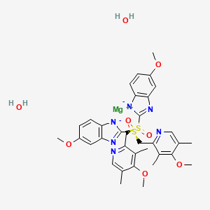 molecular formula C34H40MgN6O8S2 B1257141 Esomeprazole magnesium dihydrate CAS No. 217087-10-0