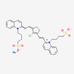 Sodium 4-{2-[2-(2-chloro-3-{2-[1-(4-sulfonatobutyl)quinolin-1-ium-2-yl]ethenyl}cyclopent-2-en-1-ylidene)ethylidene]quinolin-1(2H)-yl}butane-1-sulfonate