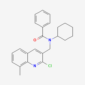 N-[(2-chloro-8-methylquinolin-3-yl)methyl]-N-cyclohexylbenzamide