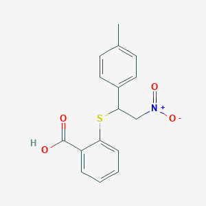 Benzoic acid, 2-[[1-(4-methylphenyl)-2-nitroethyl]thio]-