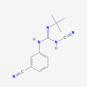 Guanidine, N-cyano-N'-(3-cyanophenyl)-N''-(1,1-dimethylethyl)-