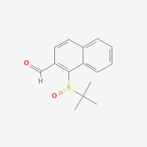 1-(2-Methylpropane-2-sulfinyl)naphthalene-2-carbaldehyde