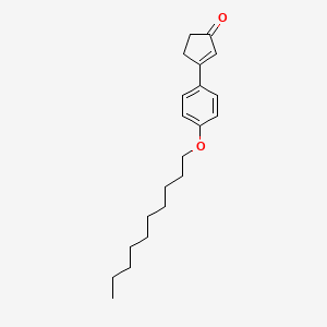 3-[4-(Decyloxy)phenyl]cyclopent-2-EN-1-one