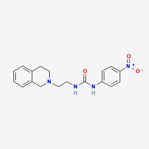 molecular formula C18H20N4O3 B1257151 1-[2-(3,4-dihydro-1H-isoquinolin-2-yl)ethyl]-3-(4-nitrophenyl)urea 