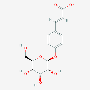 molecular formula C15H17O8- B1257171 4-O-beta-D-Glucosyl-4-hydroxycinnamate 