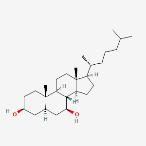 molecular formula C27H48O2 B1257174 7beta-Hydroxycholestanol 