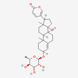 molecular formula C30H42O8 B1257178 3-[(6-deoxy-alpha-L-mannopyranosyl)oxy]-14-hydroxybufa-4,20,22-trienolide 