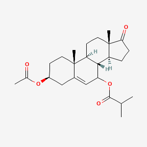 [(3S,8R,9S,10R,13S,14S)-3-acetyloxy-10,13-dimethyl-17-oxo-1,2,3,4,7,8,9,11,12,14,15,16-dodecahydrocyclopenta[a]phenanthren-7-yl] 2-methylpropanoate