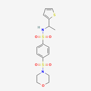 4-(Morpholine-4-sulfonyl)-N-[1-(thiophen-2-yl)ethyl]benzene-1-sulfonamide