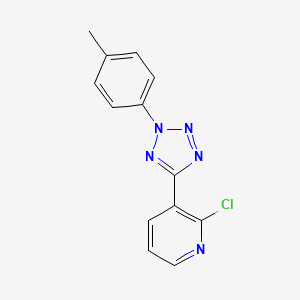 molecular formula C13H10ClN5 B1257186 2-Chloro-3-[2-(4-methylphenyl)-5-tetrazolyl]pyridine 