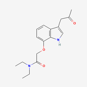 molecular formula C17H22N2O3 B12571860 N,N-Diethyl-2-{[3-(2-oxopropyl)-1H-indol-7-yl]oxy}acetamide CAS No. 295778-26-6