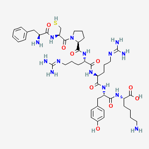 L-Phenylalanyl-L-cysteinyl-L-prolyl-N~5~-(diaminomethylidene)-L-ornithyl-N~5~-(diaminomethylidene)-L-ornithyl-L-tyrosyl-L-lysine