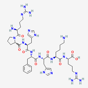 N~5~-(Diaminomethylidene)-L-ornithyl-L-prolyl-L-histidyl-L-phenylalanyl-L-histidyl-L-lysyl-N~5~-(diaminomethylidene)-L-ornithine