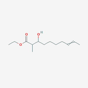 Ethyl 3-hydroxy-2-methyldec-8-enoate