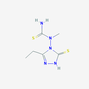 N-(3-Ethyl-5-sulfanylidene-1,5-dihydro-4H-1,2,4-triazol-4-yl)-N-methylthiourea