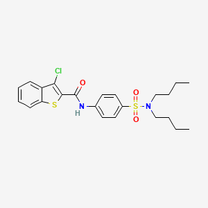 3-chloro-N-[4-(dibutylsulfamoyl)phenyl]-1-benzothiophene-2-carboxamide