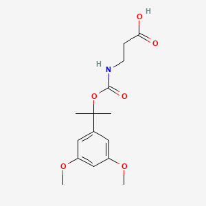 molecular formula C15H21NO6 B12572062 N-[[1-(3,5-Dimethoxyphenyl)-1-methylethoxy]carbonyl]-beta-alanine CAS No. 329323-25-3