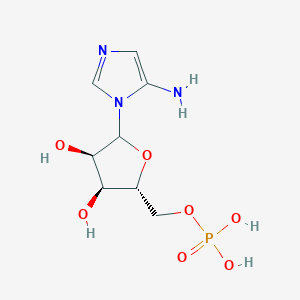 molecular formula C8H14N3O7P B1257207 5-Amino-1-(5-phospho-D-ribosyl)imidazole 