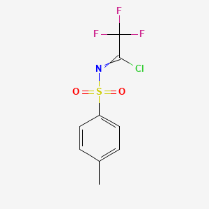 molecular formula C9H7ClF3NO2S B12572072 2,2,2-Trifluoro-N-(4-methylbenzene-1-sulfonyl)ethanimidoyl chloride CAS No. 642461-05-0