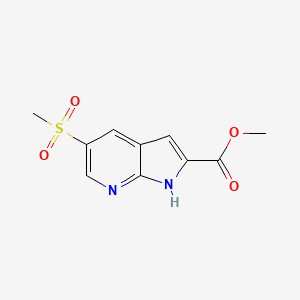 1H-Pyrrolo[2,3-b]pyridine-2-carboxylic acid, 5-(methylsulfonyl)-, methyl ester