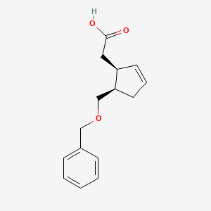 2-Cyclopentene-1-acetic acid, 5-[(phenylmethoxy)methyl]-, (1S,5R)-