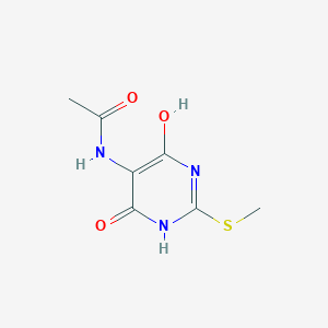 Acetamide,N-[1,4-dihydro-6-hydroxy-2-(methylthio)-4-oxo-pyrimidin-5-YL]-