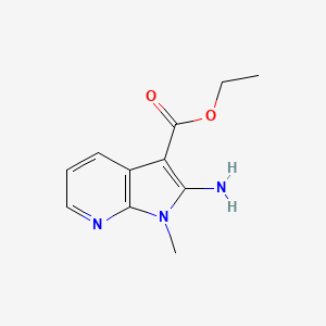 1H-Pyrrolo[2,3-b]pyridine-3-carboxylic acid, 2-amino-1-methyl-, ethyl ester