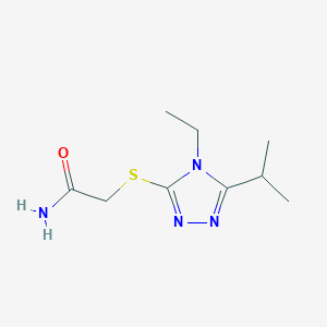 2-[(4-Ethyl-5-propan-2-yl-1,2,4-triazol-3-yl)sulfanyl]acetamide