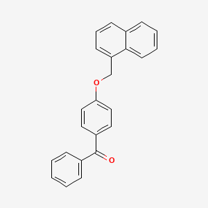 molecular formula C24H18O2 B12572211 Methanone, [4-(1-naphthalenylmethoxy)phenyl]phenyl- CAS No. 190264-57-4