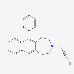 molecular formula C23H21N B12572219 6-Phenyl-3-(prop-2-yn-1-yl)-2,3,4,5-tetrahydro-1H-naphtho[2,3-d]azepine CAS No. 193153-61-6