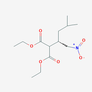 molecular formula C13H23NO6 B12572232 diethyl 2-[(2S)-4-methyl-1-nitropentan-2-yl]propanedioate CAS No. 620960-36-3