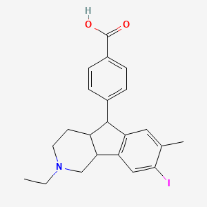 4-(2-Ethyl-8-iodo-7-methyl-1,3,4,4a,5,9b-hexahydroindeno[1,2-c]pyridin-5-yl)benzoic acid