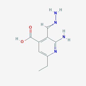 2-Amino-6-ethyl-3-(hydrazinylidenemethyl)pyridine-4-carboxylic acid