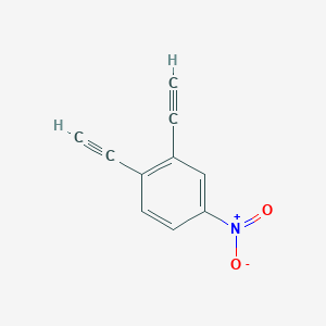 molecular formula C10H5NO2 B12572378 Benzene, 1,2-diethynyl-4-nitro- CAS No. 302346-44-7